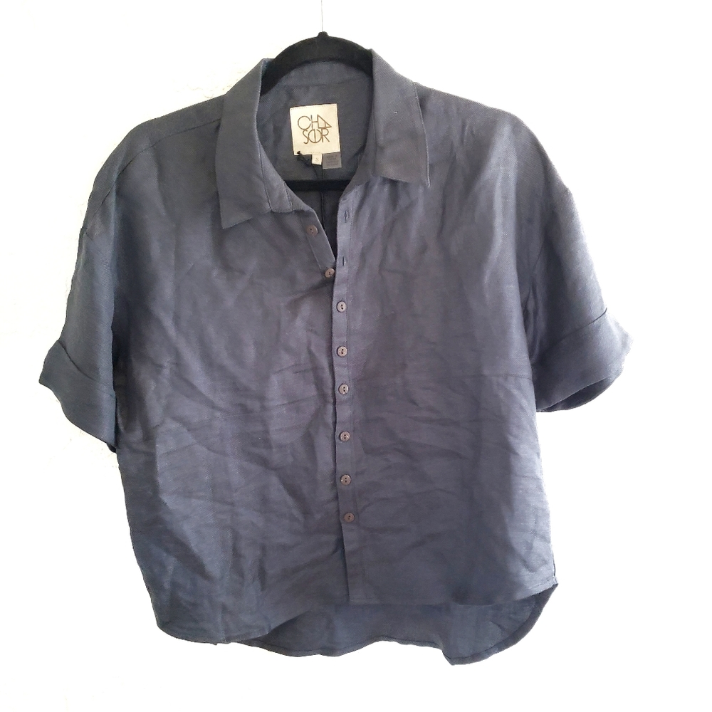 Chaser vintage wash button down new with t…